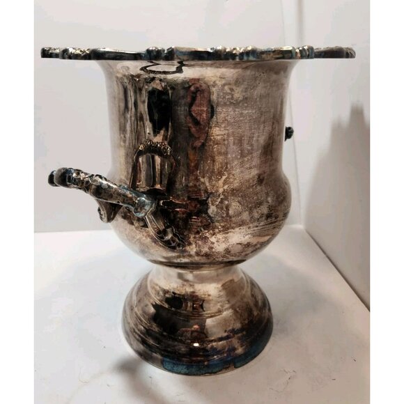 Vtg Oneida Silver Plate Champagne Wine Cooler Ice Bucket Chiller with Handles - Picture 6 of 16